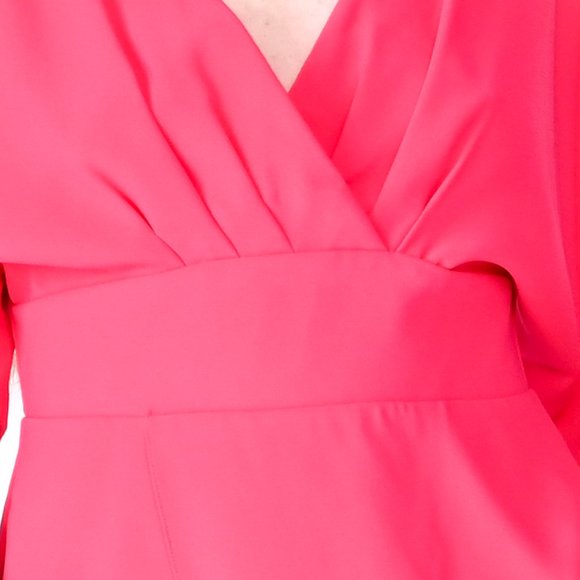 AMANDA UPRICHARD Pink Kimono-Sleeve V-Neck Top - Picture 2 of 5